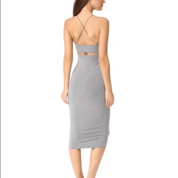 T By Alexander Wang Heather Grey Strappy Tank Dress - small NWOT - Picture 2 of 6